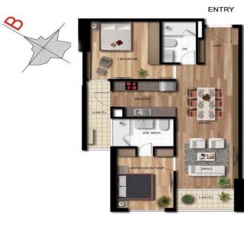 Thi công trọn gói căn 2 phòng ngủ - Anh Mạnh Imperia Garden 203 Nguyễn Huy Tưởng 