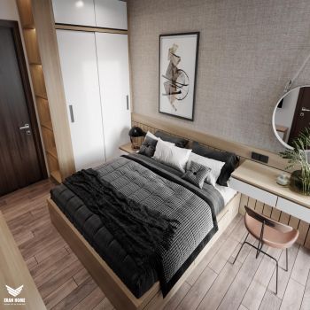 Thiết kế căn hộ 70m2 2 phòng ngủ dự án Thăng Long Capital