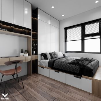 Thiết kế căn hộ 70m2 2 phòng ngủ dự án Thăng Long Capital