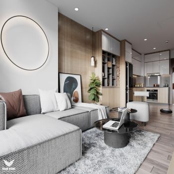 Thiết kế căn hộ 70m2 2 phòng ngủ dự án Thăng Long Capital