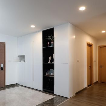 Thiết kế căn hộ phong cách Block Color