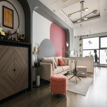 Thiết kế căn hộ phong cách Block Color