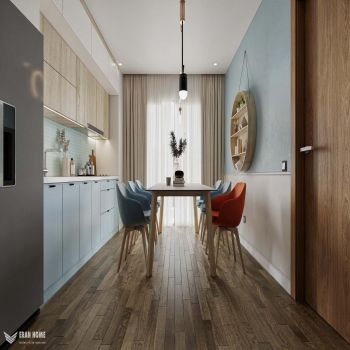 Thiết kế căn hộ 69.2m 2 phòng ngủ chung cư T3 Thăng Long Capital