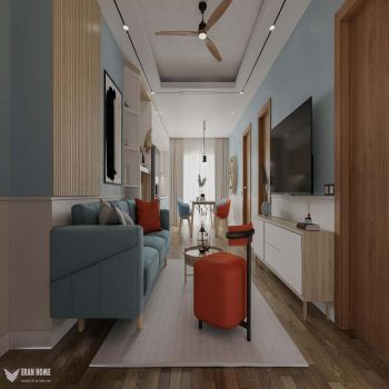 Thiết kế căn hộ 69.2m 2 phòng ngủ chung cư T3 Thăng Long Capital