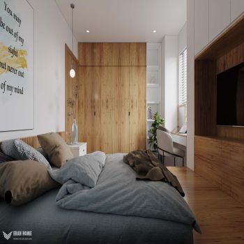 Thiết kế căn hộ 69.2m 2 phòng ngủ chung cư T3 Thăng Long Capital